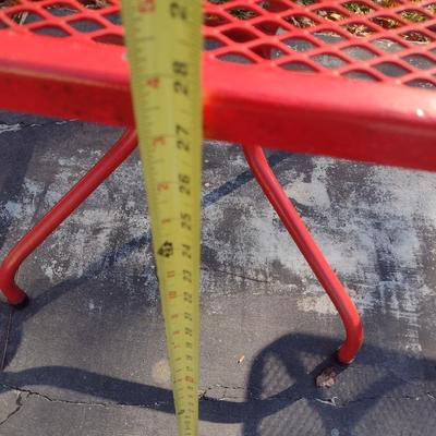 Vintage Wrought Metal Mesh Top Patio Table Choice B