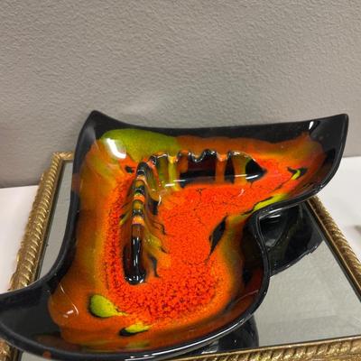 California pottery ashtray