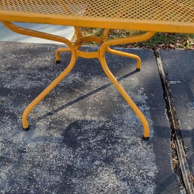 Vintage Wrought Metal Mesh Top Patio Table Choice C