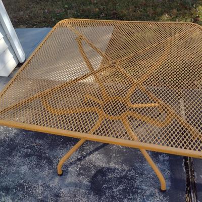 Vintage Wrought Metal Mesh Top Patio Table Choice C