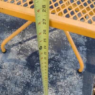 Vintage Wrought Metal Mesh Top Patio Table Choice C