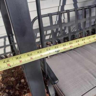 Metal Frame Outdoor Patio or Porch Swing Bench