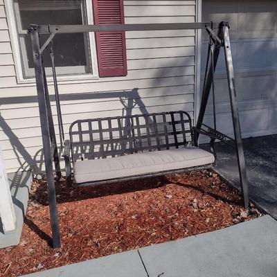 Metal Frame Outdoor Patio or Porch Swing Bench