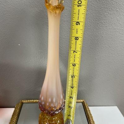 Fenton cameo caramel swung vase