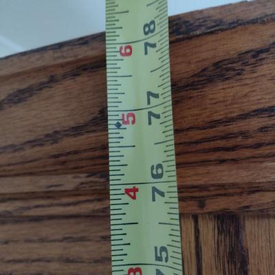 Oak Finish Display Cabinet with Right-Hand Glass Door (No Contents)