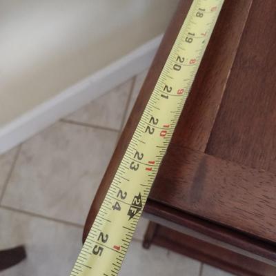 Mahogany Finish Multipurpose Computer and Magazine Stand Roll Cart