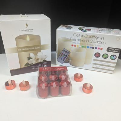Luminary Real Flame-Effect Candles & Color Change Flameless Candles