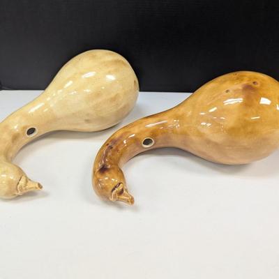 Pair Of Ceramic Gourds