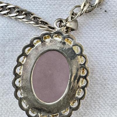 Sale Photo Thumbnail #63: Lavender jade on a 26" Italian 925 chain, pendant is also Sterling and marked. Lavender jade bracelet, Lavender jade Silver heart bracelet ( Chain did not test sterling and is not marked) Real colored Freshwater pearls necklaces and bracelet. Display NOT 