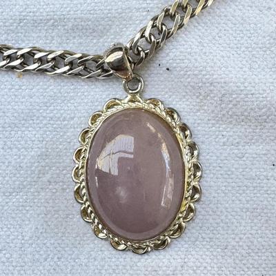 Sale Photo Thumbnail #62: Lavender jade on a 26" Italian 925 chain, pendant is also Sterling and marked. Lavender jade bracelet, Lavender jade Silver heart bracelet ( Chain did not test sterling and is not marked) Real colored Freshwater pearls necklaces and bracelet. Display NOT 