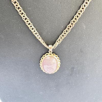 Sale Photo Thumbnail #53: Lavender jade on a 26" Italian 925 chain, pendant is also Sterling and marked. Lavender jade bracelet, Lavender jade Silver heart bracelet ( Chain did not test sterling and is not marked) Real colored Freshwater pearls necklaces and bracelet. Display NOT 