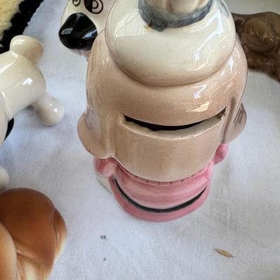 Sale Photo Thumbnail #81: Gund puppy very loved, Mid century ceramic dogs, money banks, Huskie dog  plush. Sorry no shipping