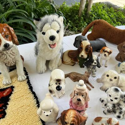 Sale Photo Thumbnail #71: Gund puppy very loved, Mid century ceramic dogs, money banks, Huskie dog  plush. Sorry no shipping