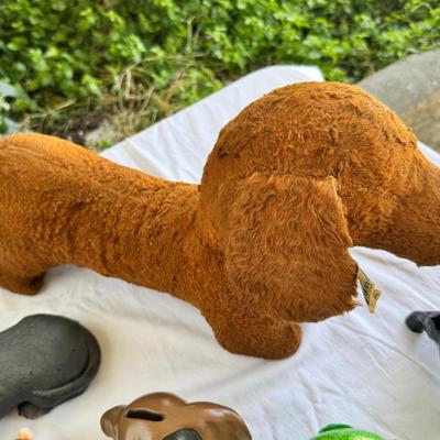 Sale Photo Thumbnail #76: Gund puppy very loved, Mid century ceramic dogs, money banks, Huskie dog  plush. Sorry no shipping