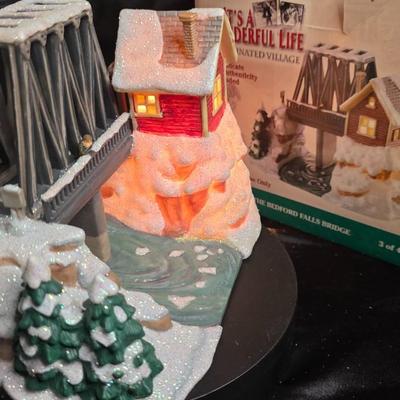 Enesco “It’s a Wonderful Life” Illuminated Village – The Bedford Falls Bridge w/ Box & Certificate