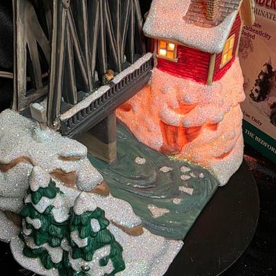 Enesco “It’s a Wonderful Life” Illuminated Village – The Bedford Falls Bridge w/ Box & Certificate