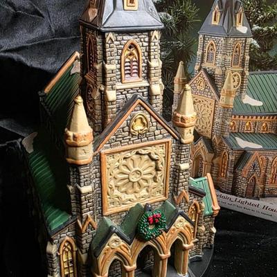 Heartland Valley Village – Illuminated Porcelain Cathedral Church | Hand-Painted Holiday Collectible