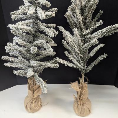 Burlap Base Table Top Pine Trees Approx 20" Tall #2