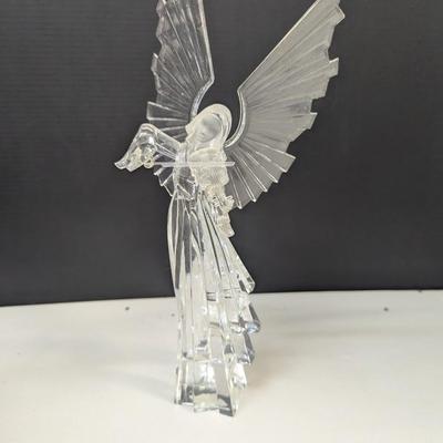 Roman Inc. Acrylic Angel Playing Violin Approx 11 1/4" Tall & Cherub
