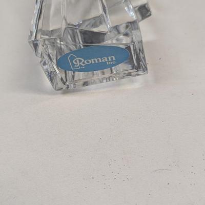 Roman Inc. Acrylic Angel Playing Violin Approx 11 1/4" Tall & Cherub