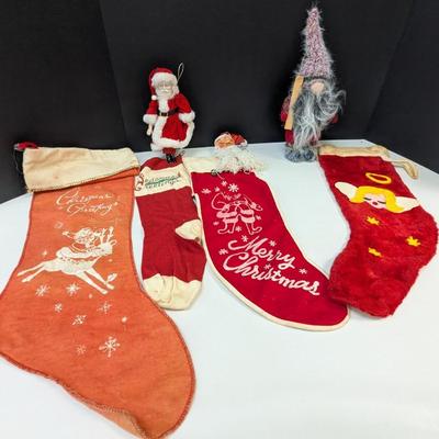 Vintage Holiday Decorations Stockings