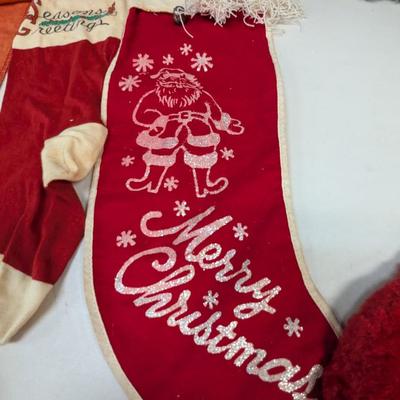 Vintage Holiday Decorations Stockings