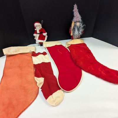 Vintage Holiday Decorations Stockings