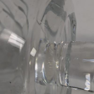 Frosted Swan Pitcher - Bubble Design Clear Glass Bowl - Fostoria Footed Bowl