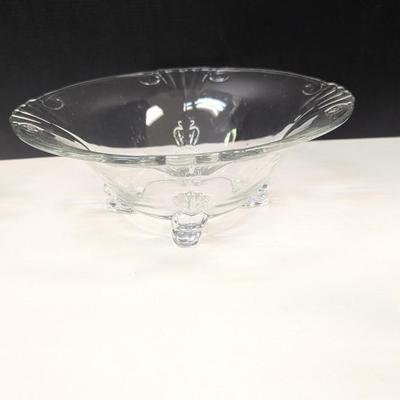 Frosted Swan Pitcher - Bubble Design Clear Glass Bowl - Fostoria Footed Bowl