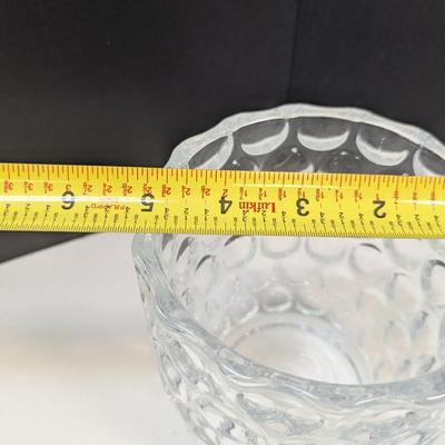 Frosted Swan Pitcher - Bubble Design Clear Glass Bowl - Fostoria Footed Bowl