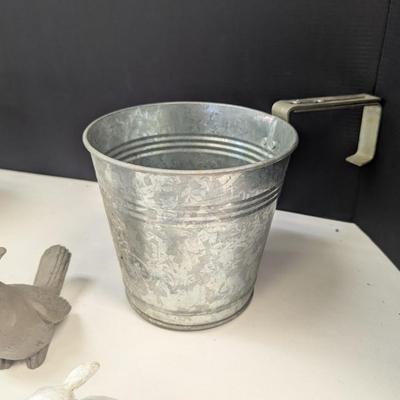 Deck Metal Plant Buckets & Whimsical Figures