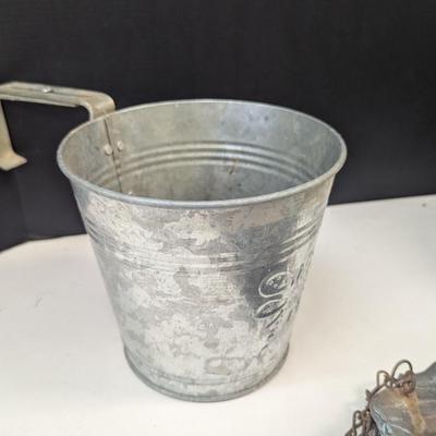 Deck Metal Plant Buckets & Whimsical Figures