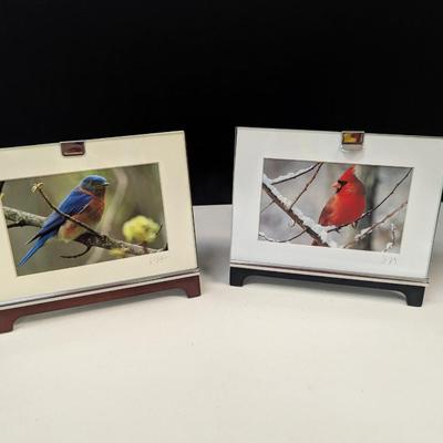 Signed By Ron & Suzette Wright Bird Images 7 3/4" x 5 3/4"