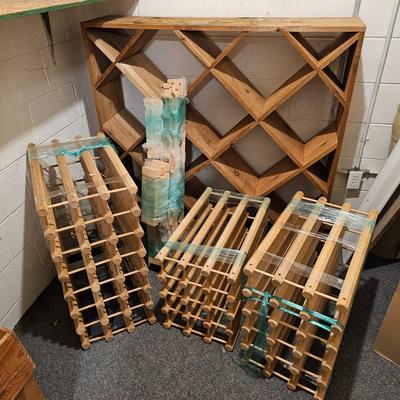 Set of Five Wooden Wine Racks (BS-JS)