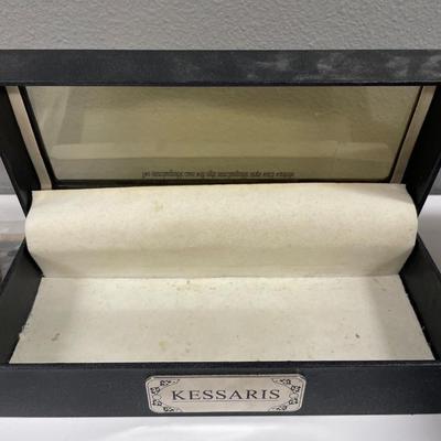 Black wood display for jewelry