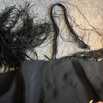 Embroidered Silk Piano Shawl (D-RG)