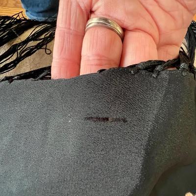 Embroidered Silk Piano Shawl (D-RG)