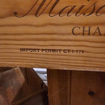 Five Wooden Wine Shipping Boxes (BS-JS)