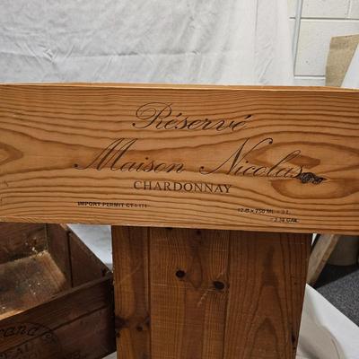 Five Wooden Wine Shipping Boxes (BS-JS)