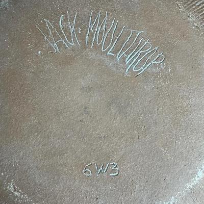 Sale Photo Thumbnail #5: This Jack Moulthrop Raku vase shows minimal signs of wear.  Great focal piece for any home.  Measures approximately 15" x 20".  [CS]