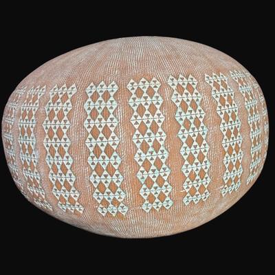 Sale Photo Thumbnail #3: This Jack Moulthrop Raku vase shows minimal signs of wear.  Great focal piece for any home.  Measures approximately 15" x 20".  [CS]