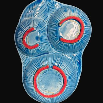 Sale Photo Thumbnail #36: Blue in color. Marked on the bottom: “Made in California. No. 6438.” Age related wear. Measurement: 13" x 8.5". [CS]