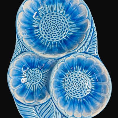 Sale Photo Thumbnail #34: Blue in color. Marked on the bottom: “Made in California. No. 6438.” Age related wear. Measurement: 13" x 8.5". [CS]