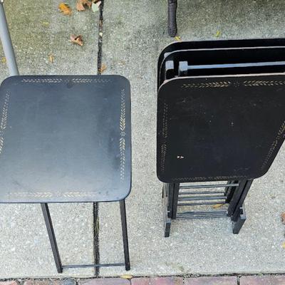 (4) TV Tray tables smaller sized 14x14"