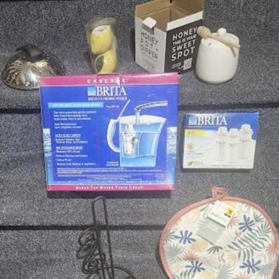 Kitchen Lot w/Brita pitcher