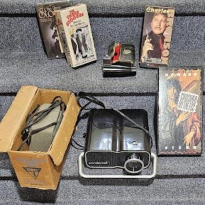 (2) projectors, VHS sets