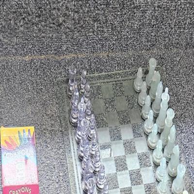 Knick-Knacks, Chess/checkers Set, four vintage alarm clocks, Slinky, View Master slides (NIB), cow bell (new in bag), night lights,...