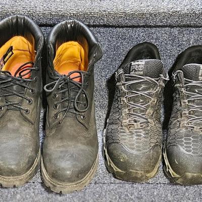 Mens size 9.5 Boot & Steel Toe Work Shoe Lot - Timberlands