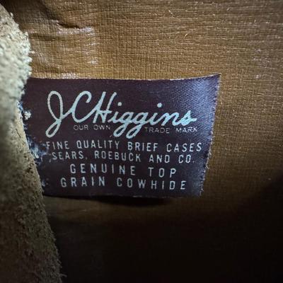 Sale Photo Thumbnail #40: This satchel is expandable and was originally made for Sears & Roebuck.  Dimensions: 16" x 12".  [CS]