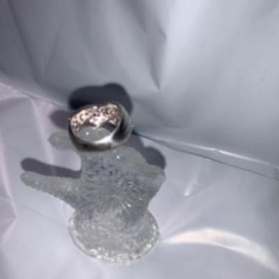 Sterling Silver Ring with Rubies